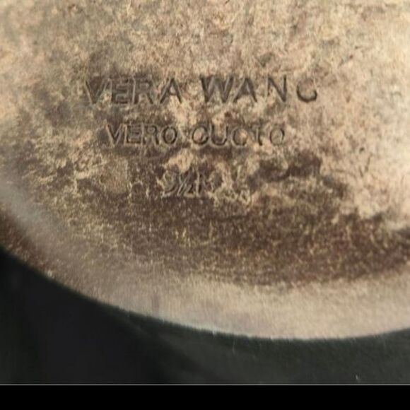 Vera Wang Black Leather High Heels - Picture 11 of 11